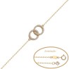 Pulsera de Oro alianzas enlazadas