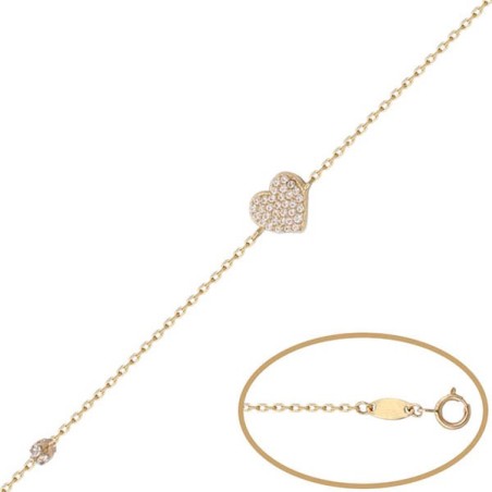 Pulsera de Oro corazón