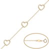 Pulsera de Oro corazones