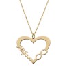 Gargantilla personalizada Oro corazón infinito nombres