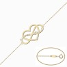 Pulsera personalizada Oro corazón infinito nombres