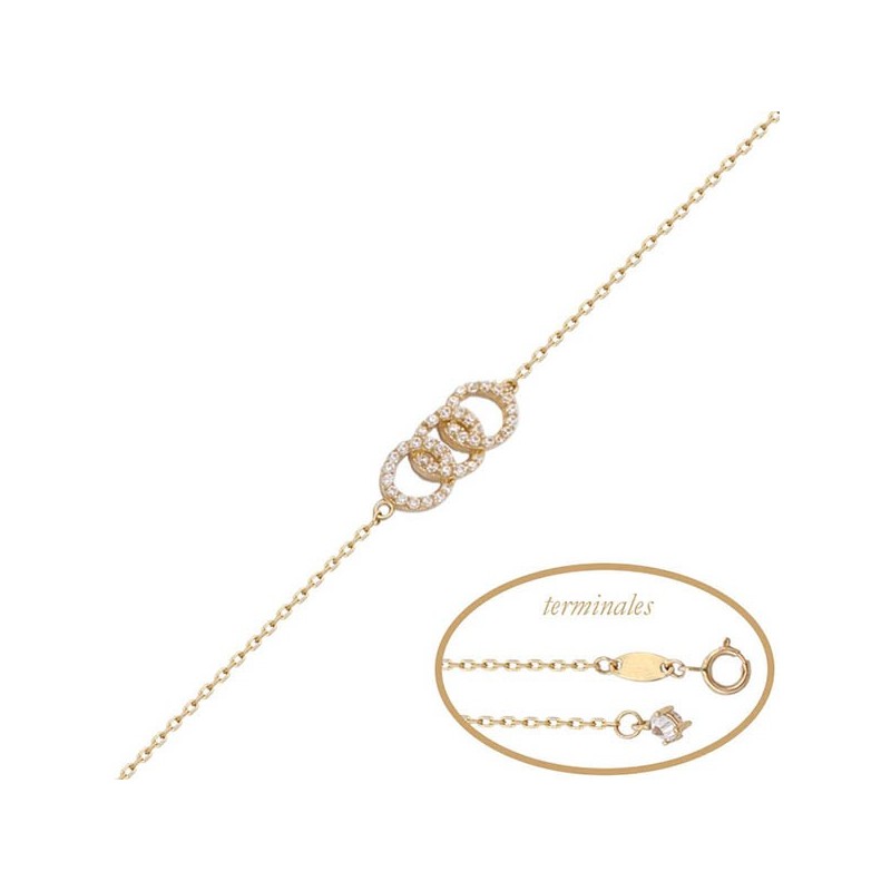 Pulsera alianzas de Oro