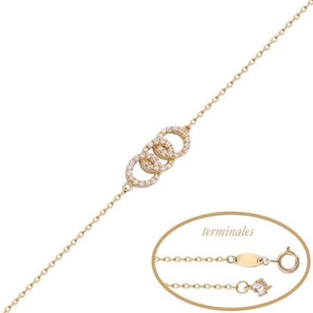 Pulsera alianzas de Oro