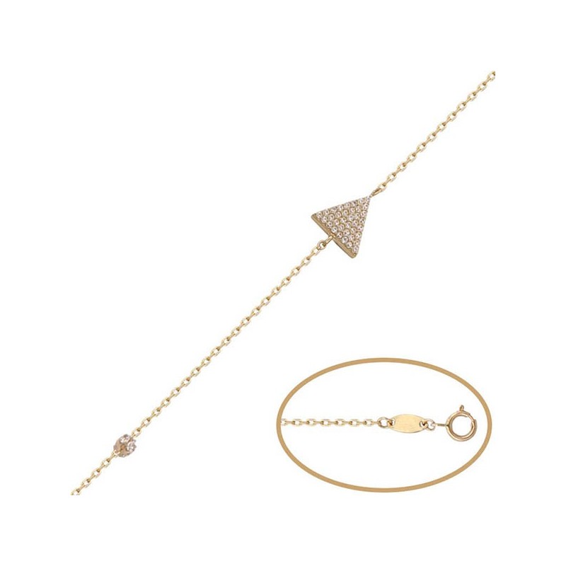 Pulsera de Oro triángulo