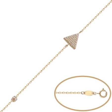 Pulsera de Oro triángulo