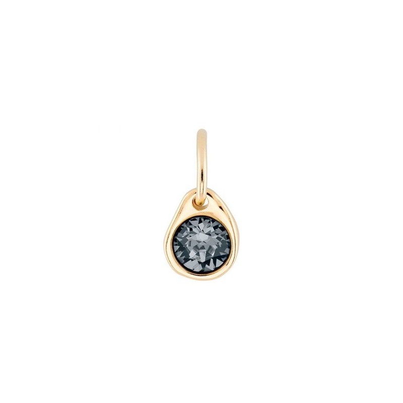 Charm Uno de 50 Swarovski gris CHA0079GRSORO