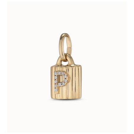 Letra P Uno de 50 dorada 'MYPADLOCK P' CHA0232BLNORO