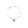 Pulsera Chic imperdible con estrella azul plata 43.PU1.03
