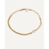 Pulsera plata dorada Moon perla T-Adoro 52.PU.04.D