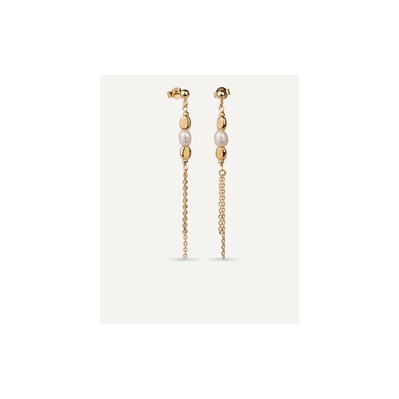 Pendientes T-Adoro plata dorada Moon 52.PE.13.D