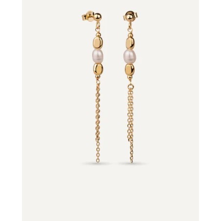 Pendientes T-Adoro plata dorada Moon 52.PE.13.D