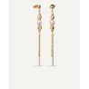 Pendientes T-Adoro plata dorada Moon 52.PE.13.D