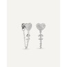 Pendientes plata T-Adoro corazón flecha 43.PE7.01
