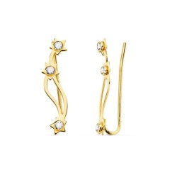 Pendientes de Oro trepadores estrella