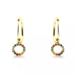 Aros de Oro círculo multicolor