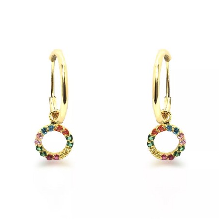 Aros de Oro círculo multicolor