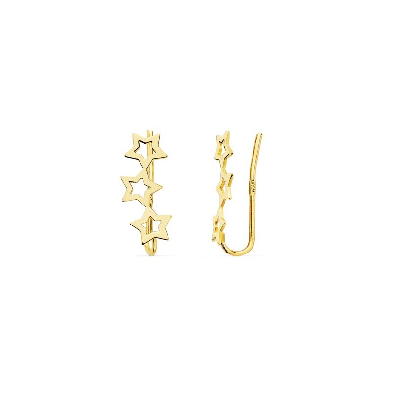 Pendientes Oro trepadores estrellas