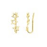 Pendientes Oro trepadores estrellas