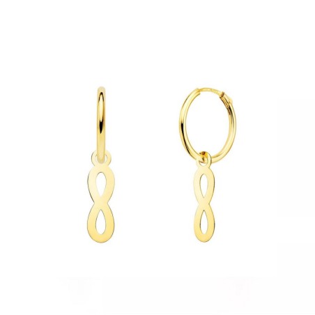 Aros de Oro colgante infinito