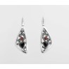 Pendientes de plata Fink azabache y coral T13411