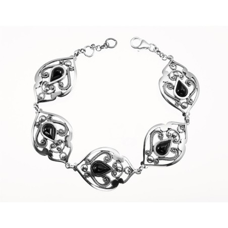 Pulsera de plata Fink azabache 'Intemporal' T065023