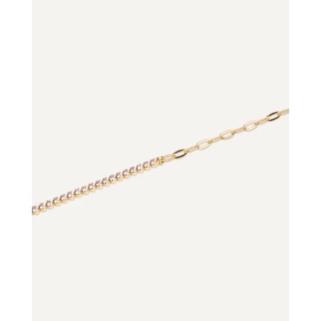 Pulsera mujer T-Adoro plata dorada 54.PU.01.D