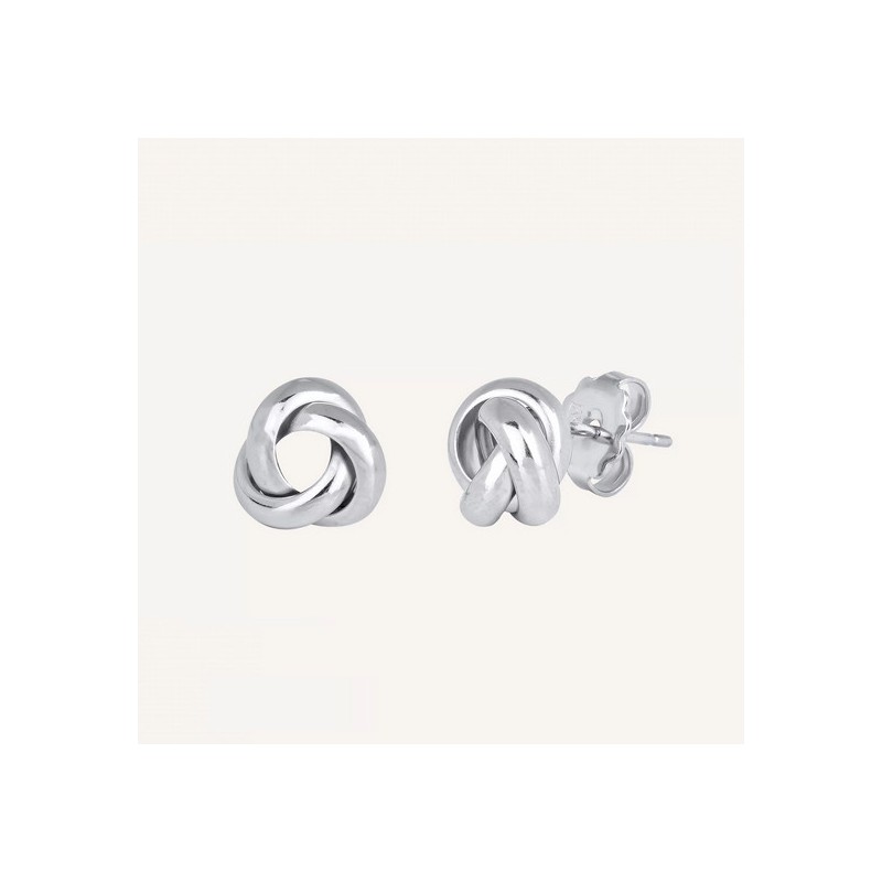 Pendientes Vidal & Vidal Nudo grande plateado Q3302A