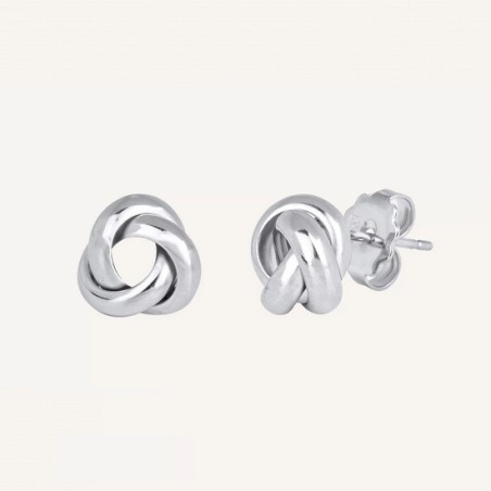 Pendientes Vidal & Vidal Nudo grande plateado Q3302A