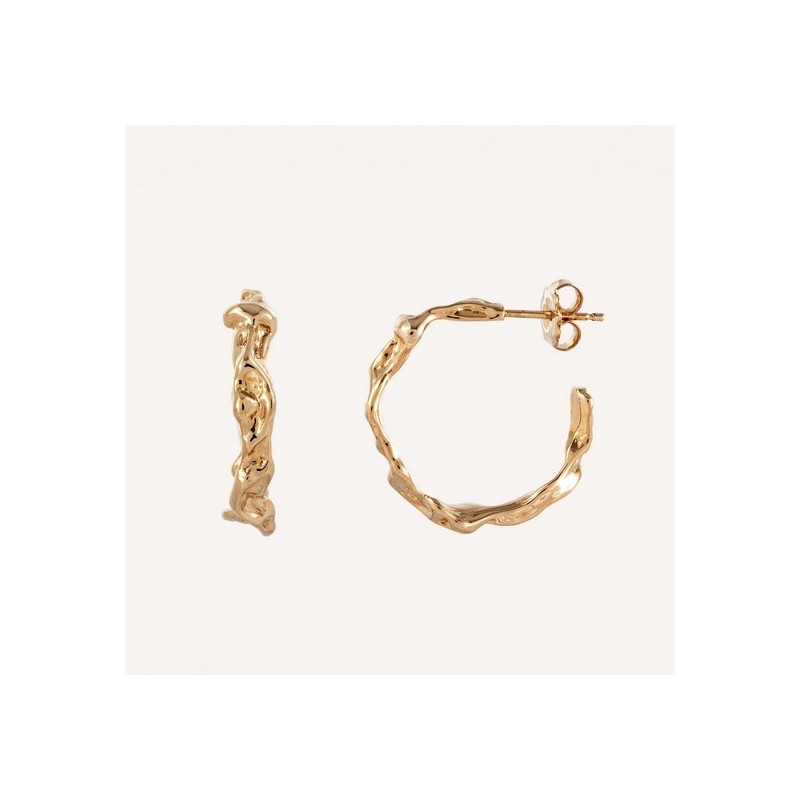 Aros con textura Vidal & Vidal Oro G3602