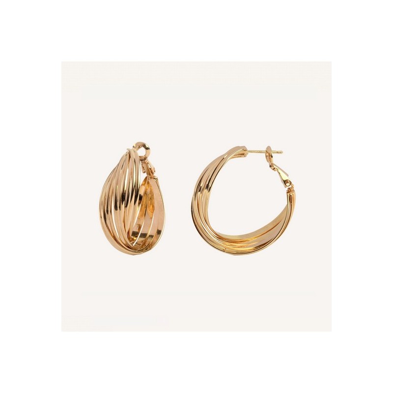 Aros grandes Vidal & Vidal dorados tiras G3586