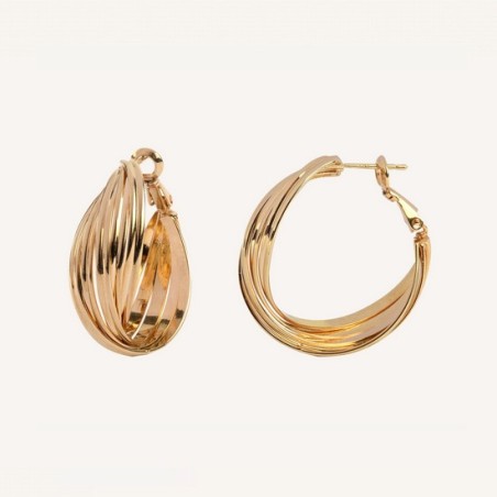 Aros grandes Vidal & Vidal dorados tiras G3586