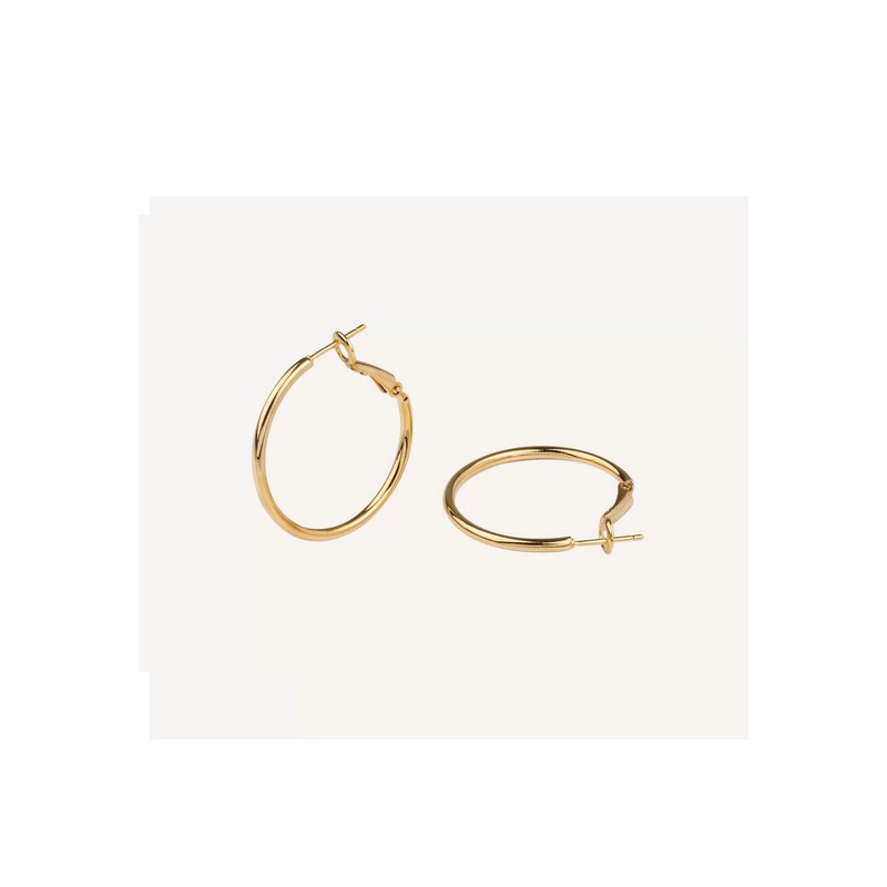 Aros finos Vidal & Vidal chapados Oro G2405B