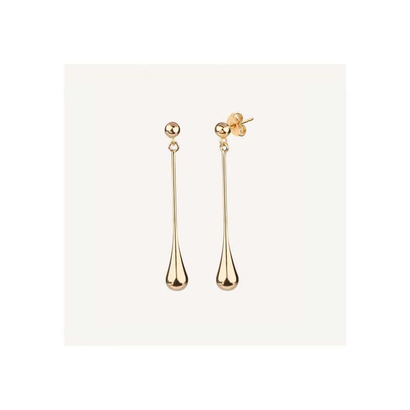 Pendientes Vidal & Vidal dorados gotas G0476D