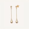 Pendientes Vidal & Vidal dorados gotas G0476D