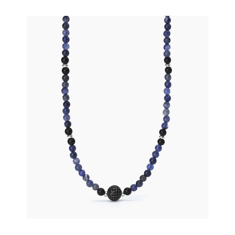Collar caballero plata Ágata y Sodalita 553594