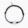 Pulsera de hombre cordón y perla blanca 533720