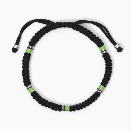Pulsera de hombre cordón negro y verde 533730