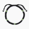 Pulsera de hombre cordón negro y verde 533730