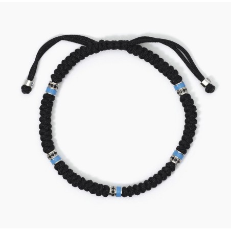 Pulsera de hombre cordón negro y azul 533731