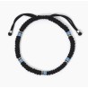 Pulsera de hombre cordón negro y azul 533731