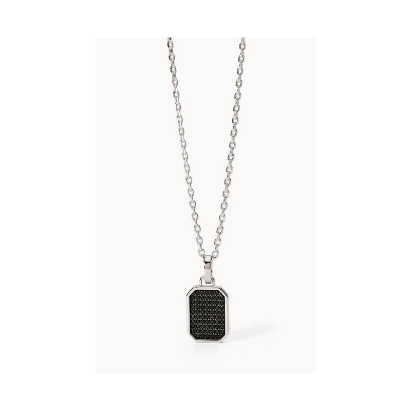 Collar de hombre plata y chapa 553678
