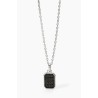 Collar de hombre plata y chapa 553678