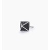 Pendiente negro caballero plata 563629