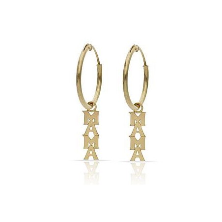 Aros de Oro colgante Mamá