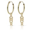Aros de Oro colgante Amor