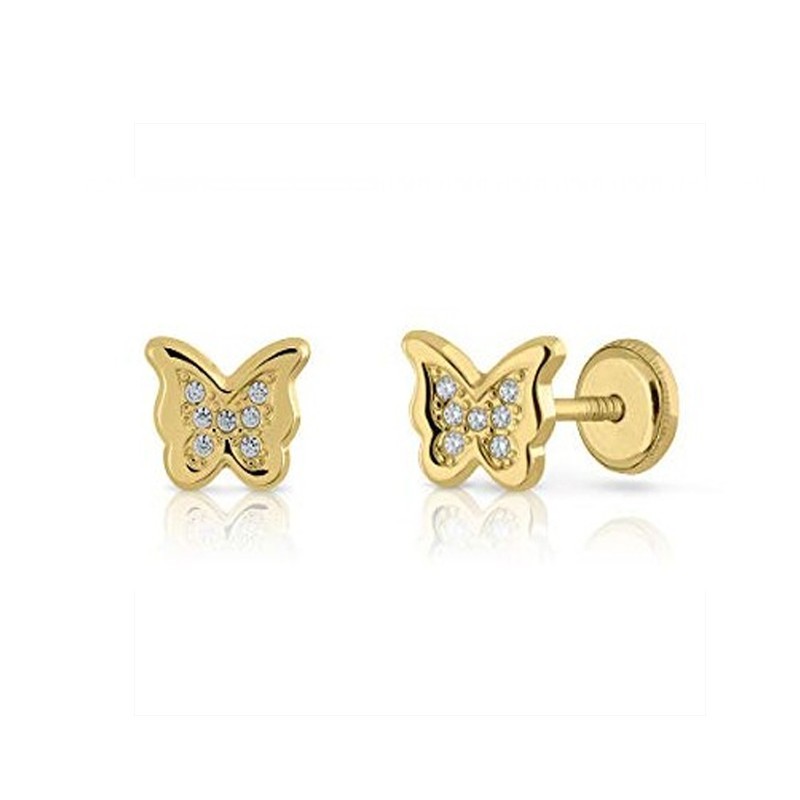 Pendientes infantiles Mariposa de Oro