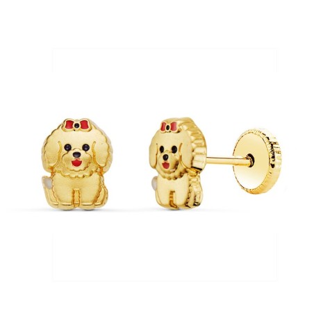 Pendientes Oro infantiles Perrito