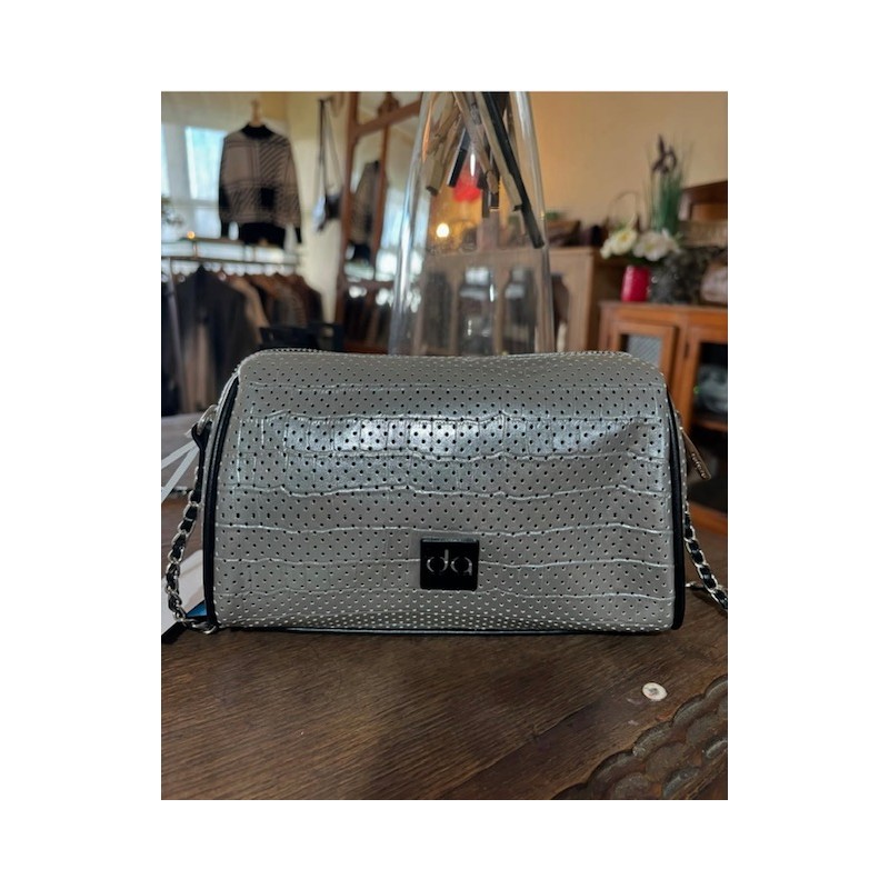 Bolso Gris Mediano D Algodón