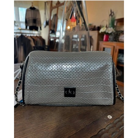 Bolso Gris Mediano D Algodón