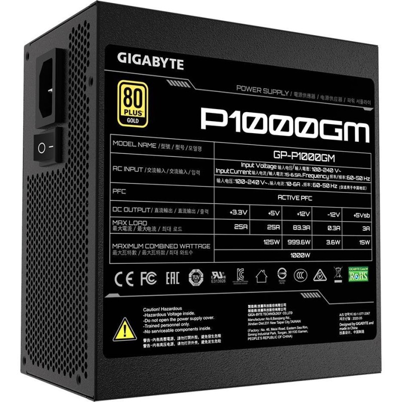 Gigabyte P1000GM 1000W 80 Plus Gold
